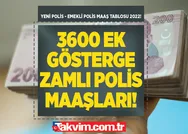 3600 ek gösterge ile Polis maaşları ne kadar oldu? Yeni zamlı Emekli Polis maaşları: 3600 ek gösterge ile en düşük - en yüksek Polis maaş - ikramiye tablosu!