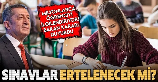 SON DAKİKA: Yüz yüze sınavlar ertelendi