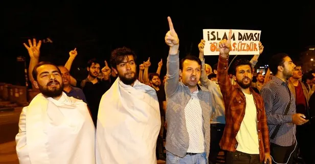 Ankara'da darbeci Mısır yönetimi protesto edildi