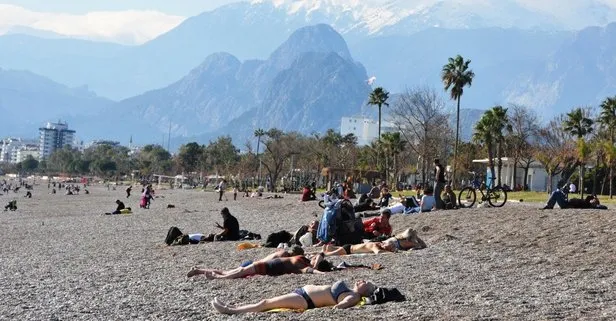 Antalya’da yazı aratmayan görüntüler