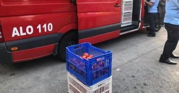 CHP’li Ankara Büyükşehir Belediyesi’nde skandal görüntü! İtfaiye aracıyla domates taşıdılar