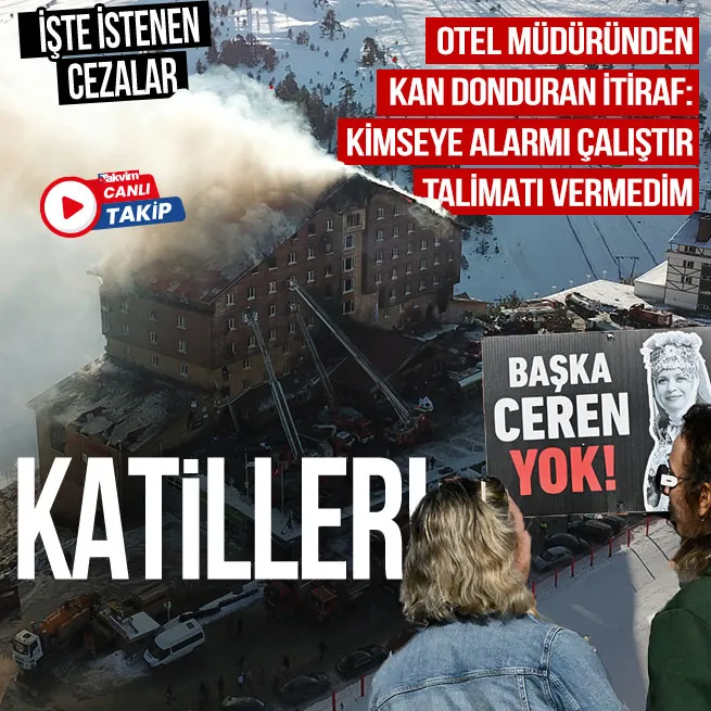 78 kişiye mezar olan Grand Kartal Otel davasında 2. celse! Otel Müdürü Yılmazdan kan donduran itiraf: Yangın alarmı çalıştırma talimatı vermedim