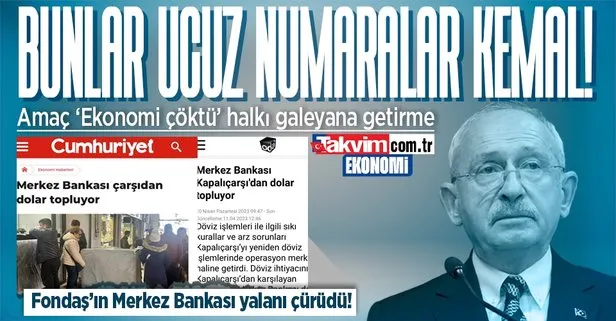 Seçimlere giderayak algı operasyonu! Cumhuriyet, Halk TV, Duvar ve ODA TV’nin Merkez Bankası Kapalıçarşı’dan döviz topluyor yalanı çürütüldü!