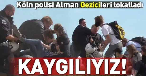 Alman polisinin çevrecilerle kavgası kameralara böyle yansıdı