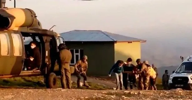 Hakkari Şemdinli’de ağır yaralanan çocuk Kara Kuvvetleri’nin helikopteriyle hastaneye kaldırıldı