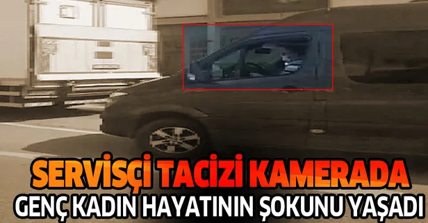 Beyoğlu'nda servis şoföründen sokakta yürüyen kadına sözlü taciz! Taciz anı saniye saniye kamerada