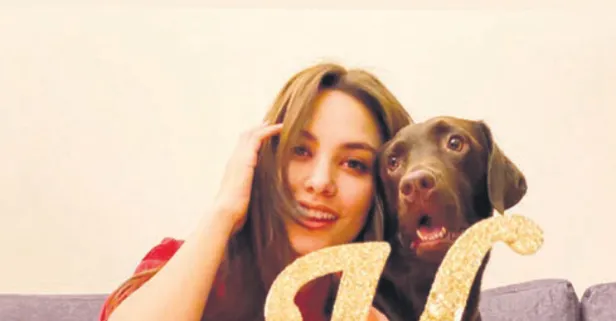 Hazal Filiz Küçükköse yeni yaşını köpeğiyle kutladı