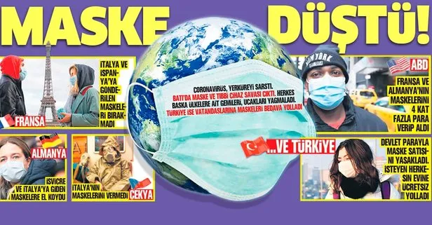 Dünyada maske savaşı devam ediyor Türkiye Kovid-19’a karşı vatandaşlara bedava maske dağıtıyor!