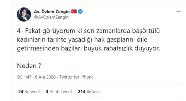 SON DAKİKA: AK Parti Milletvekili Özlem Zengin’den başörtüsü yasakçılarına sert tepki: Mazereti olamaz-6