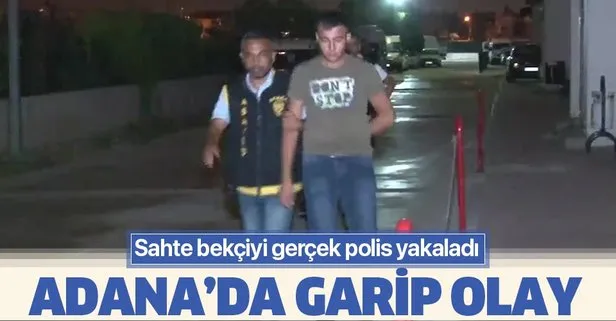 Bekçilik sınavını kazanamayınca bekçi kıyafeti giyip, ruhsatsız silahla gezerken polise yakalandı