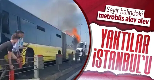 Haliç’te metrobüs yangını!