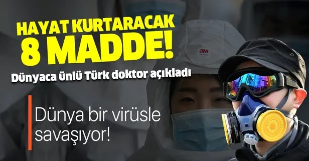 Corona virüsünden korunma yolları! Dünyaca ünlü doktor Mehmet Öz açıkladı!