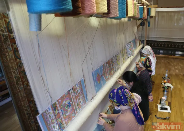 Yapımı bir yıl sürecek halıya tam tamına 20 milyon ilmek atılacak - 7