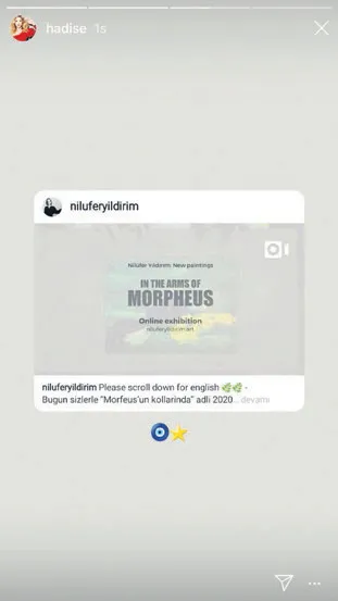 hadiseye-gelin-1593302752949.jpg Hadise kaleyi içten fethetti! Sevgilisi Kaan Yıldırım’ın ablası Nilüfer Yıldırım’ın sergisinin reklamını yaptı-3