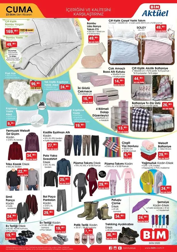 23 Ekim BİM aktüel kataloğu yeni sürprizler geldi! İşte BİM market Cuma günü haftanın indirimli ürünleri Kumtel geldi-5