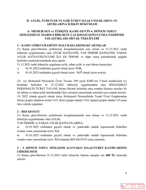 Sendikalar memur ve memur emeklisi için ne talep etti? Memur toplu sözleşme zammı yüzde kaç? İşte detaylar... - 10