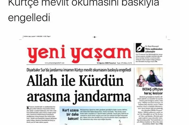 HDP’ye yakınlığıyla bilinen Yeni Yaşam Gazetesi yalan olduğu belgelenen haberi manşetine taşıdı!