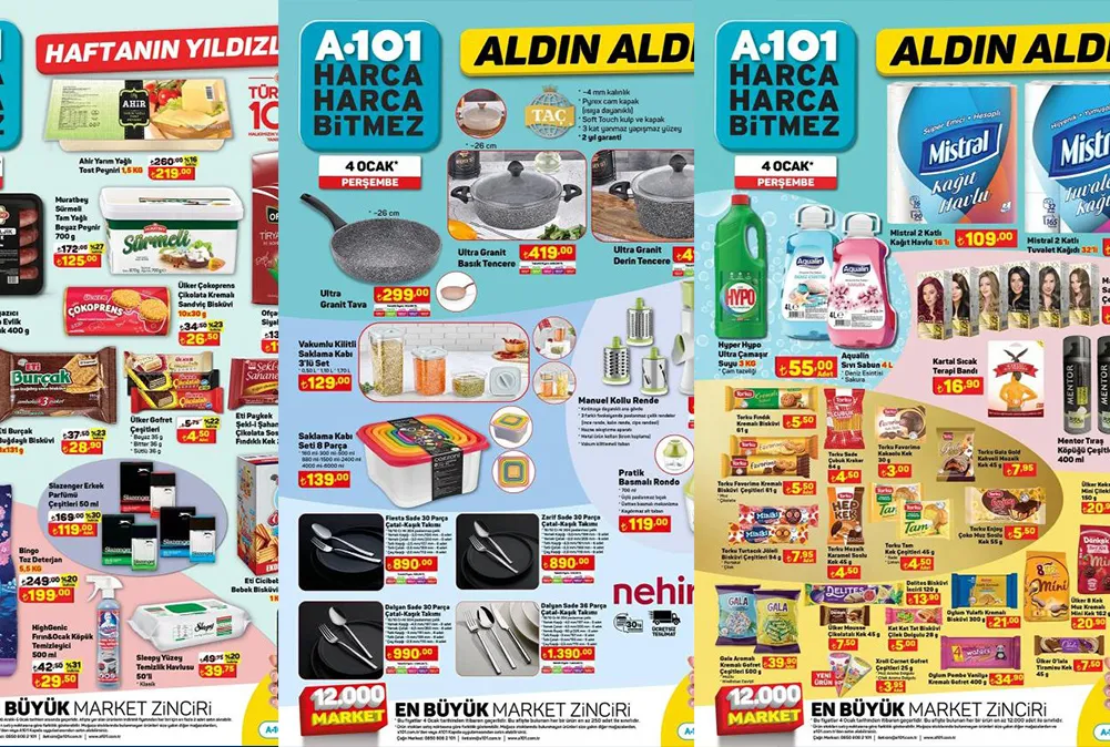 Yeni yıl geldi indirimler raflara düştü!