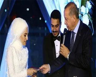 Cumhurbaşkanı Erdoğan o ismin nikahına katıldı