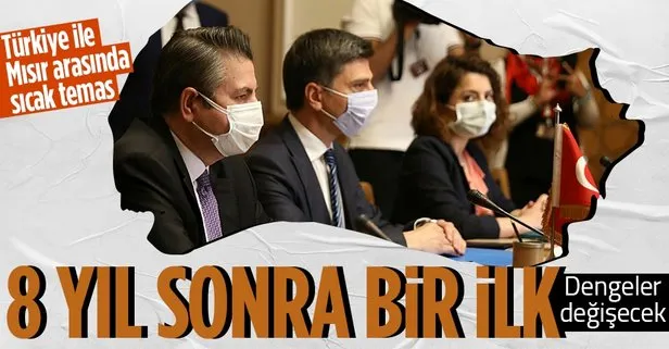 Türk heyeti Mısır'ın başkenti Kahire'de