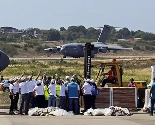ABDnin yardım uçakları Venezuela sınırında