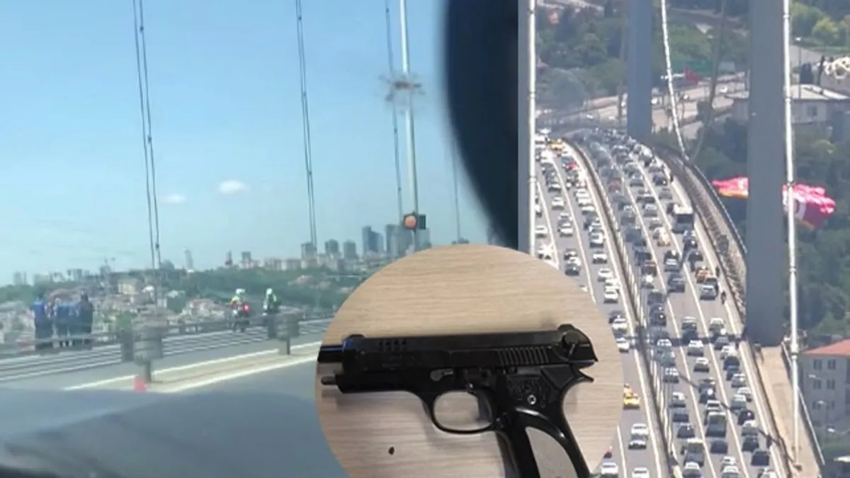 15 Temmuz Şehitler Köprüsü'nde hareketli anlar! Taksiciyi silahla tehdit edip intihar girişiminde bulundu: Silahta mermi olmadığı ortaya çıktı