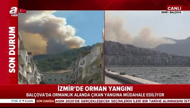 Son Dakika Izmir De Balcova Da Orman Yangini Takvim