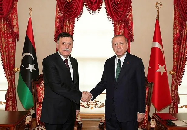 Başkan Erdoğan ile Libya UMH Başbakanı Serrac arasında kritik görüşme-1