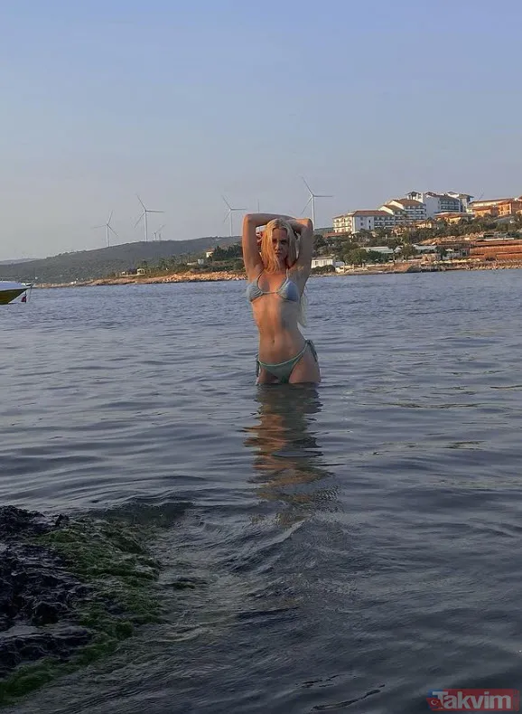 'Bombala kardeş' Serel Yereli derin dekolteli mayosuyla paylaştı Aleyna Tilki'nin eli ayağı birbirine karıştı 'ben bir çıtayım' - 8