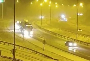Anadolu Otoyolu'nda kar yağışı etkili oldu! Kar kalınlığı 10 santimetreye ulaştı
