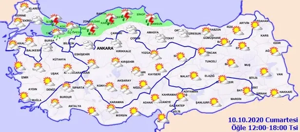 HAVA DURUMU | Meteorolojiden o illere sağanak uyarısı | 10 Ekim İstanbul'da hava nasıl olacak?-3