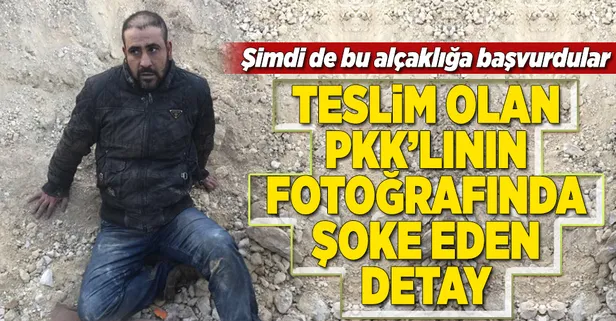 Teslim olan teröristin fotoğrafında şoke eden detay