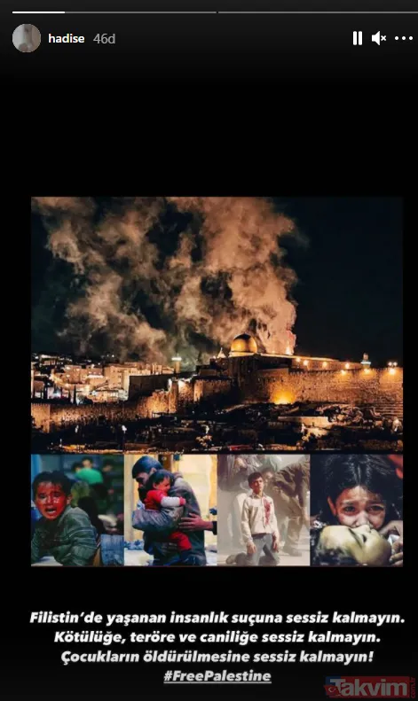 İsrail’e tepkiler çığ gibi büyüdü! Sanat camiasından paylaşımlar art arda geldi “Çocuklara zulmedilen bu dünyaya lanet olsun” - 12