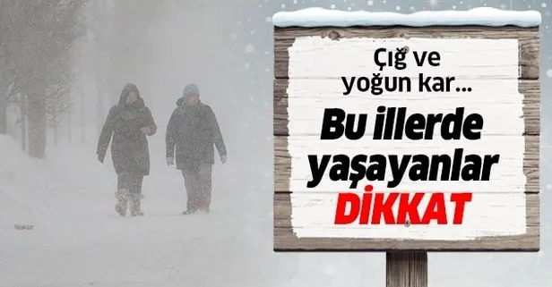 Meteoroloji'den yoğun kar ve çığ uyarısı!