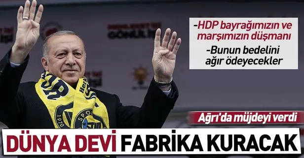 Son dakika: Başkan Erdoğan’dan Ağrı’da önemli açıklamalar