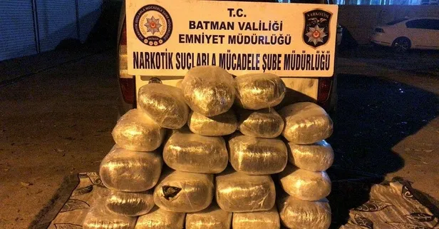 Son dakika: Batman'da 135 kilo esrar ele geçirildi