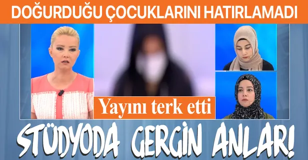 Müge Anlı stüdyosunda gergin anlar! Doğurduğu çocukları hatırlamadığını söyleyen anne Ayten Cabadak yayını terk etti