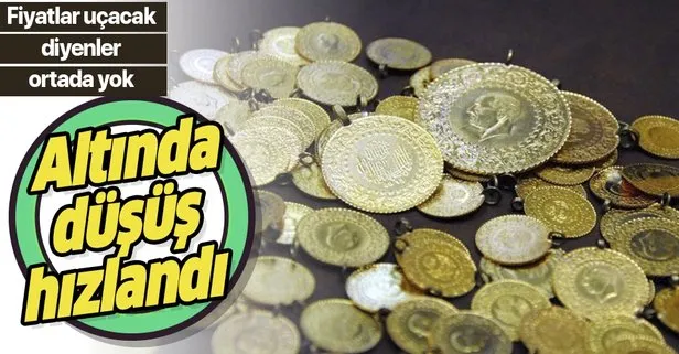 Altın fiyatlarında düşüş hız kazandı