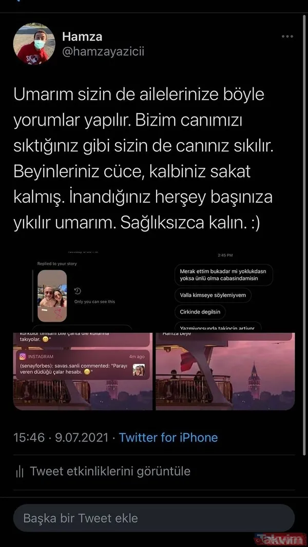 Konuyla İlgili Açıklamada Da Bulunan Yazıcı "Umarım Sizin De Ailelerinize Böyle Yorumlar Yapılır. Bizim Canımızı Sıktığınız Gibi Sizin De Canınız Sıkılır...