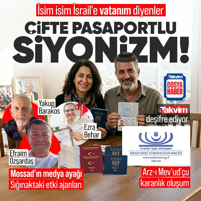 Çifte pasaportlu siyonizm! Türkçe konuşup İsraile vatanım diyen etki ajanlarını isim isim açıklıyoruz | Arz-ı Mevudçu karanlık oluşum