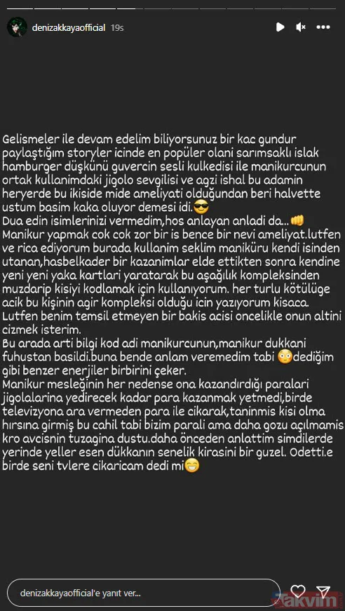 Deniz Akkaya Seren Serengil'i duvardan duvara vurdu: "Halvette altına kaçırıyor bu baba-oğulla ilişkiye girdi" Nur topu gibi yeni bir kaosumuz oldu - 19