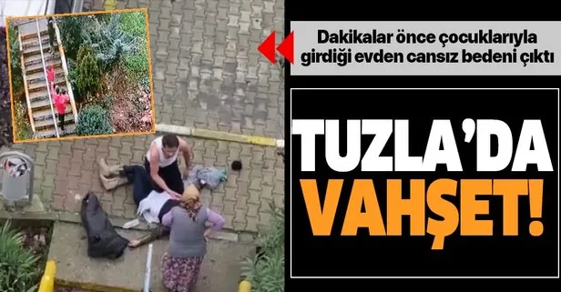 SON DAKİKA: Tuzla’da koca dehşeti kamerada: Eşini öldüren şüpheli yakalandı