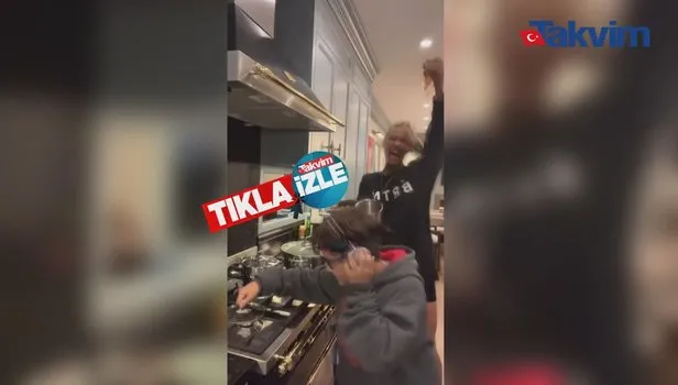 Çağla Şıkel’den eğlenceli paylaşım! Oğlu Uzay ile böyle coştu