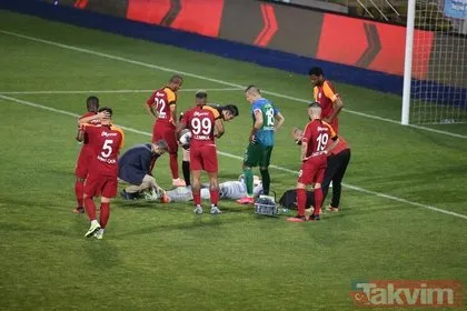 Spor camiasından Rizespor maçında sakatlanan Fernando Muslera için ’geçmiş olsun’ paylaşımları