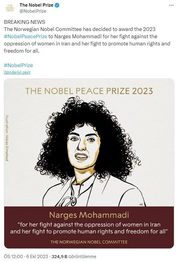 2023-nobel-baris-odulunun-sahibi-belli-oldu-odulun-sahibi-iranli-kadin-haklari-savunucusu-nergis-muhammedi-old-1696587641897.jpeg 2023 Nobel Barış Ödülü’nün sahibi belli oldu: Ödülün sahibi İranlı kadın hakları savunucusu Nergis Muhammedi oldu-1