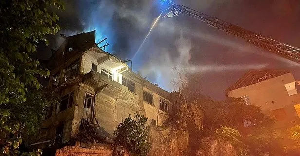 Pendik’te gece saatlerinde 3 katlı metruk binada çıkan yangın korku dolu anlara neden oldu