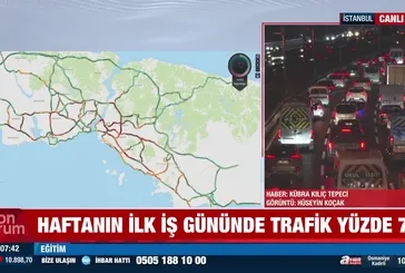 Haftanın ilk iş gününde trafik yoğunluğu yüzde 72!