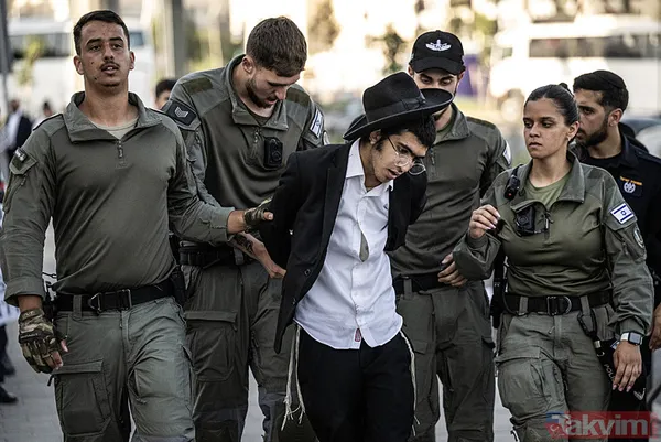 Ultra Ortodoks Yahudiler (Harediler) soykırımcı İsrail'in zorunlu askerlik hizmetini protesto etti: Otoyolu trafiğe kapattılar - 33