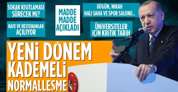 Son dakika: Başkan Erdoğan 1 Haziran sonrası uygulanacak normalleşmenin detaylarını açıkladı