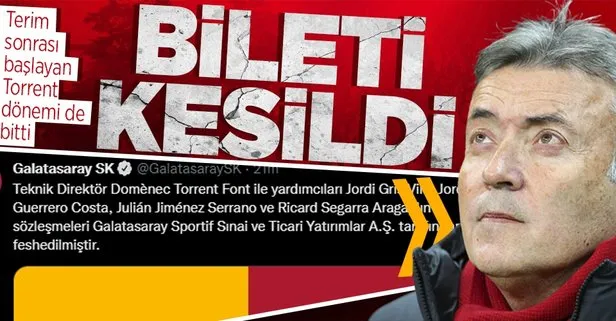 Galatasaray’dan açıklama! Domenec Torrent’in görevine son verildi